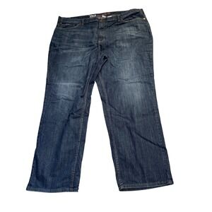 True Nation Relaxed Fit Jeans Mens 48x34 Dark Wash Blue Straight Leg